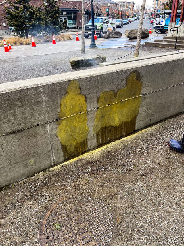 Graffiti Removal - during