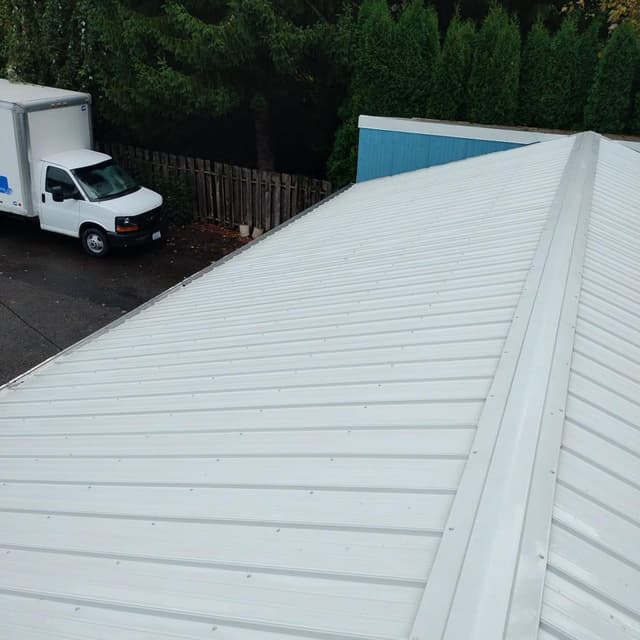a clean metal roof